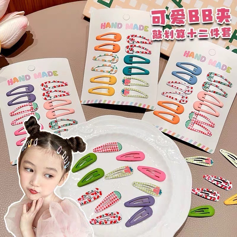 10/20 ชิ ้ นแฟชั ่ นเกาหลีหวานน ่ ารักสีลูกกวาด Dopamine สไตล ์ Duckbill BB Hairpin สําหรับเด ็ กผู ้ หญิง