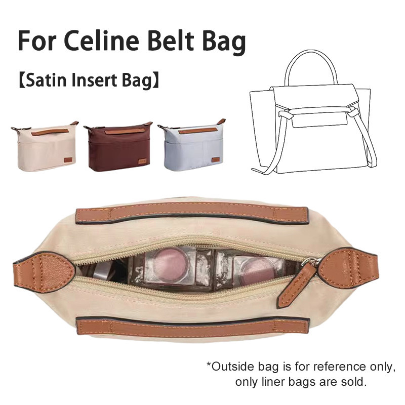 Organizer กระเป๋าถือใส่ Organizer กระเป๋าเครื่องสําอางความจุขนาดใหญ่สําหรับ Celine MICRO เข็มขัด Nan