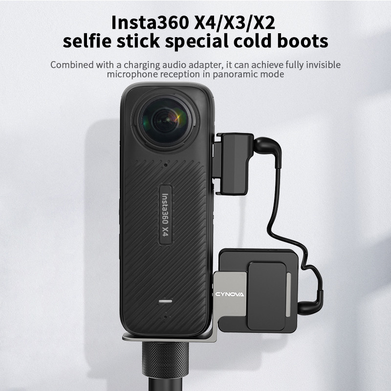 【NEW】Invisible Mic Cold Shoe for Insta360 X4 + Original Mic Adapter Camera Accessories For Insta 360 X4
