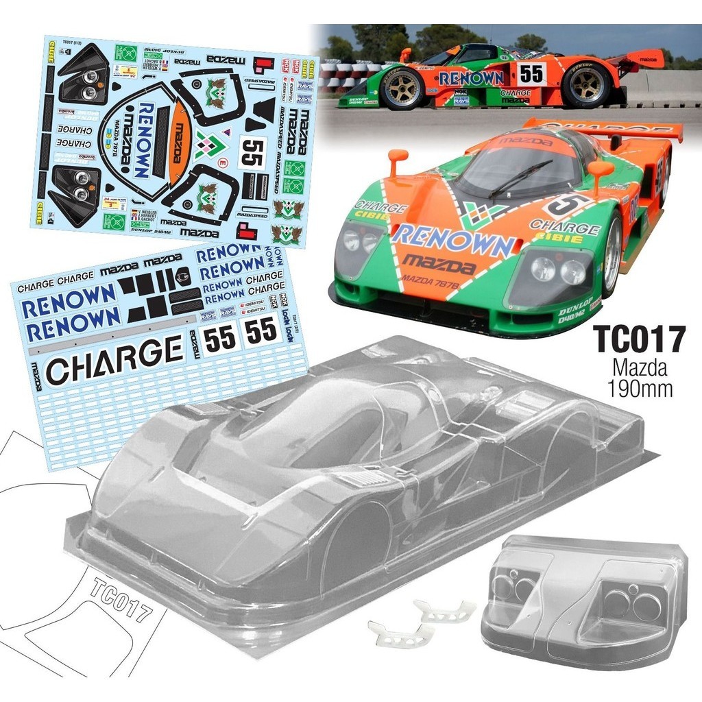 TC017 1/10 Flat Running Drift รถ MAZDA Mazda 787B รถ RENOWN 190mmPC รถ SHELL