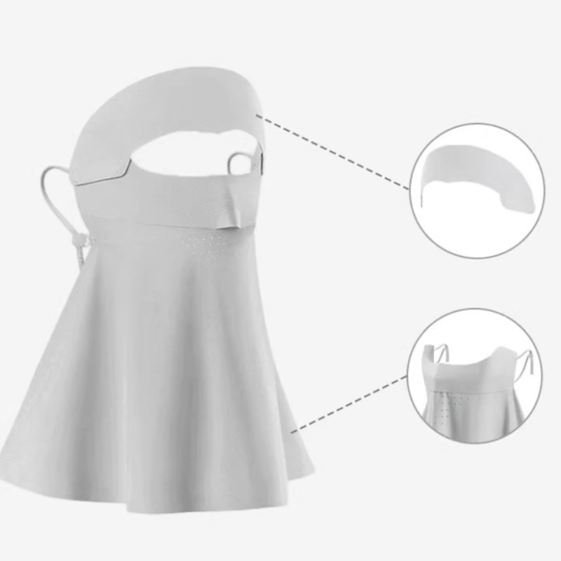 หน้ากากแบบถอดได้ รั้งคอขยาย ป้องกันรังสียูวี กีฬากลางแจ้ง UPF50+