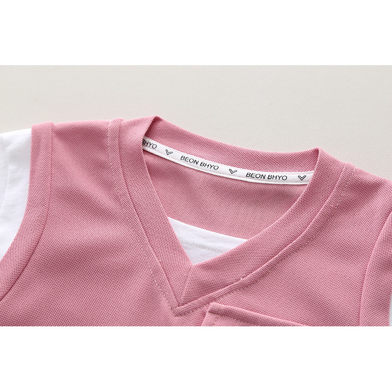 0-5 ปีเด็กชายฤดูร้อนเสื้อยืด + กางเกงขาสั้นสูทเสื้อผ้าเด็กสาวกางเกงขาสั้นที่เรียบง่ายชุดสองชิ้น - รูปที่ 3