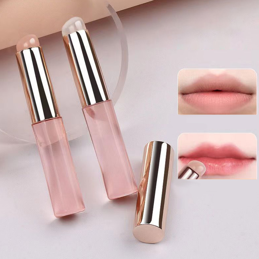 1pc แปรงแต ่ งหน ้ าโปร ่ งใสเครื ่ องมือแปรงซิลิโคนแบบใช ้ ซ ้ ําได ้ พร ้ อมฝาครอบเคลือบเงา Applicators
