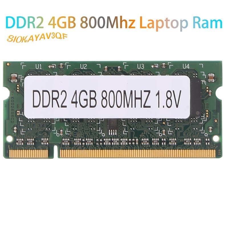 【siokayav3qf】DDR2 4gb 800Mhz แล็ปท็อป Ram PC2 6400 2RX8 200 Pins SODIMM สําหรับหน่วยความจําแล็ปท็อป 