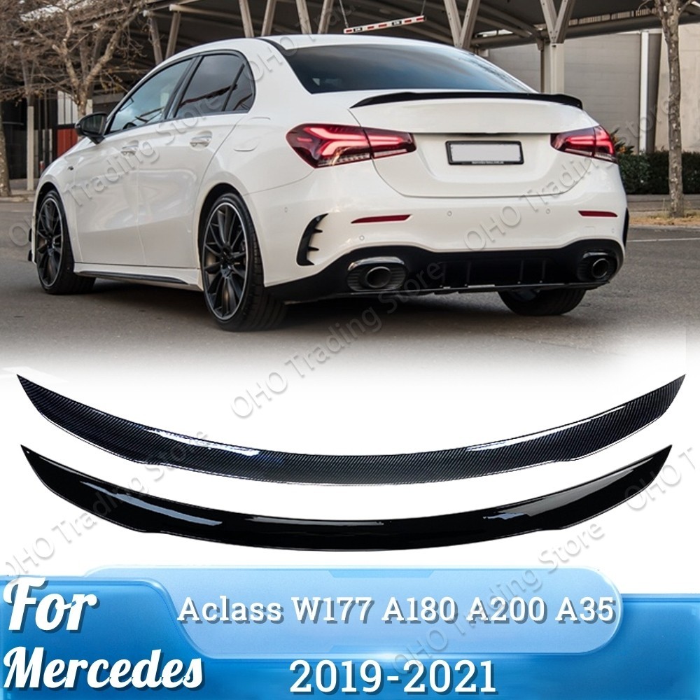 ด้านหลัง Wing Trunk หลังคาหางสปอยเลอร์ Lip Kit สําหรับ Mercedes Benz W177 V177 Class A160 A180 A200 A220 A250 A35 AMG ซีดาน 2019-2022