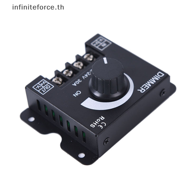 [INTH] 1 ชิ้น dc12v/24v 30a led switch dimmer controller สําหรับ led strip สีเดียวสีดํา [ดีกว่า]