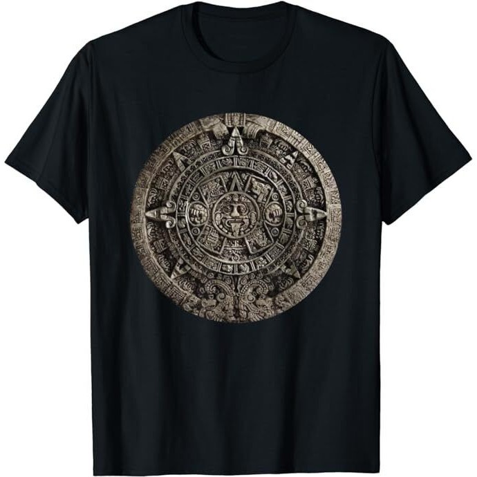 เสื้อยืด Aztec Or Mayan Calendar Maya Sun Meican Art