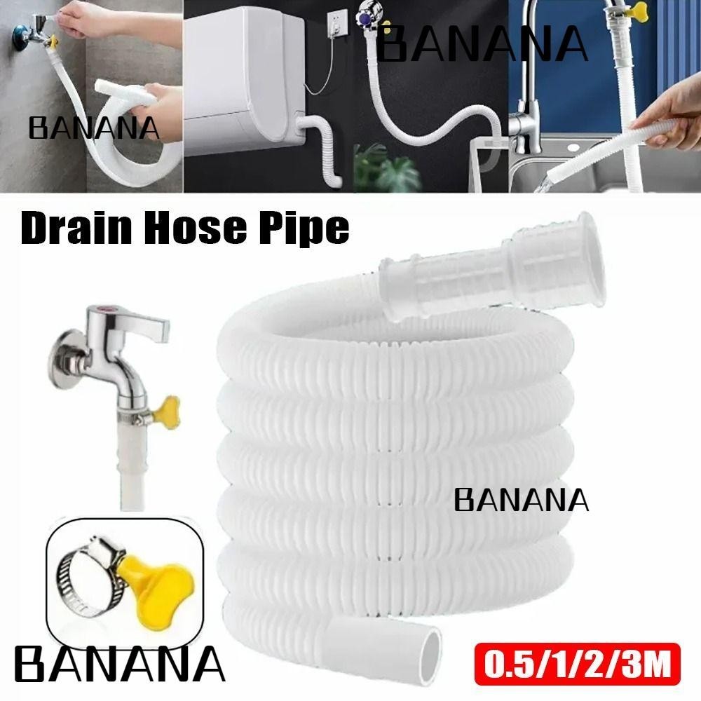Banana1 1 ชิ้นท่อท่อ,ยืดหยุ่นเสียน้ํา Outlet Expel ท่อระบายน้ําท่อ,ทนทานก๊อกน้ําอุปกรณ์เสริมนุ่ม 0.5/1/2/สีขาว PP ประปาสําหรับซักผ้า|เครื่องล้างจาน เครื่องปรับอากาศ