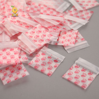 [mozh] ถุง 100 ชิ้น ถุงซิปพลาสติกขนาดเล็กบรรจุภัณฑ์ถุงยา [TH…