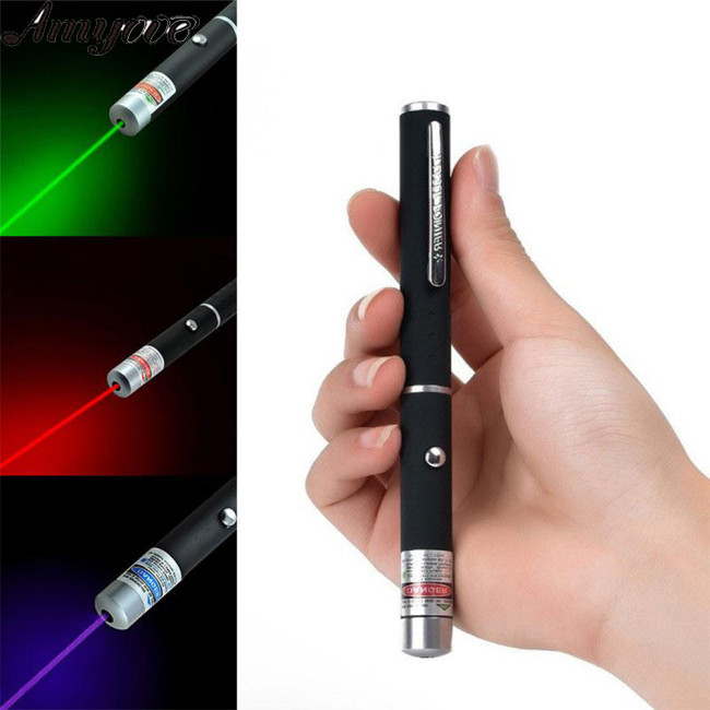 COD 650nm 5mw สีแดงสีเขียวสีฟ้า-สีม่วงปากกาแสงทรายตารางตัวชี้ปากกาสําหรับสํานักงานโรงเรียนหยอกล้อแมวสุนัขการนําเสนอ