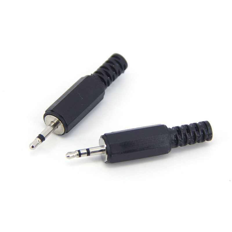 แจ็คตัวผู้ 2.5 มม. 2 3 เสา Audio Mono Stereo Plug ปลั๊กเชื่อมสายเคเบิล