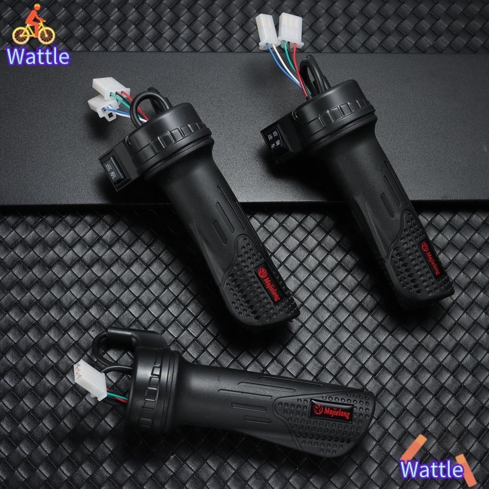 Wattle คันเร่งแฮนด์ความเร็ว 36V 48V ด้ามจับคันเร่งสําหรับขี่จักรยานไฟฟ้าสากล
