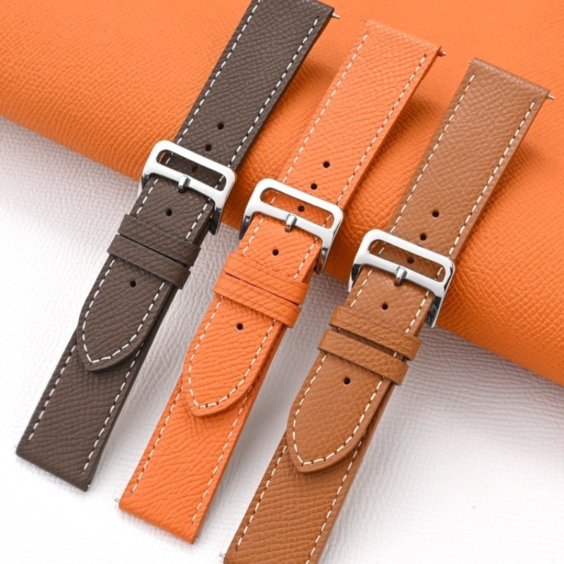 18/20/22mm Universal Strap เหมาะสําหรับ Cartier Tank santos London สายนาฬิกาชั้นแรกหนัง Quick Release Square Watch Dial Strap santos