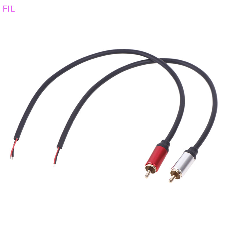 Fil ลําโพงสาย RCA ชายปลั๊กแจ็คเชื่อมต่อลวดเปลือยเปิด End Pigtail สาย RCA สําหรับลําโพงเครื่องขยายเสียงวิดีโอ AV ซ่อม OP