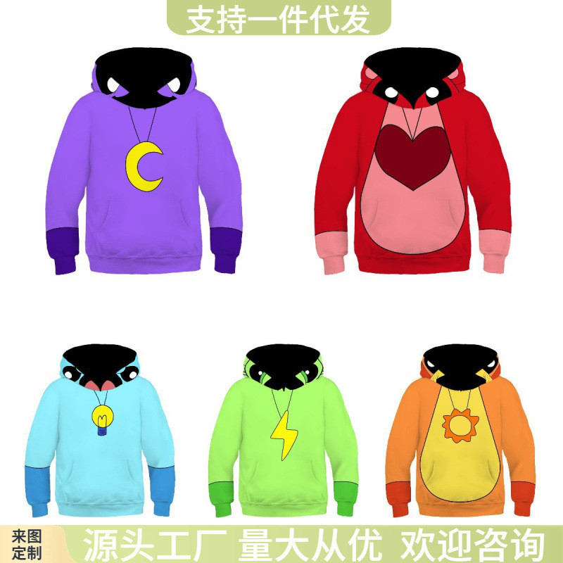 Catnap poppy playtime 3 เสื้อฮู้ด ยิ้ม critters hoodie คอสเพลย์ 3D พิมพ์ hoodie สําหรับเด็ก
