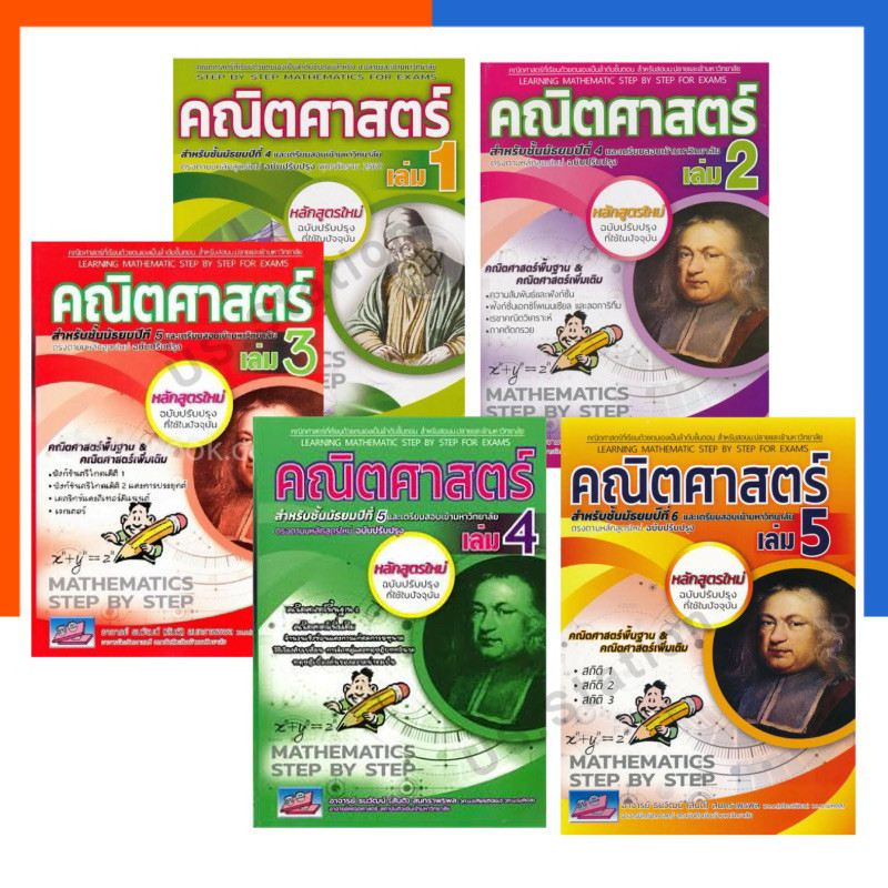 คณิตศาสตร์ ธรรมบัณฑิต เล่ม 1-5  หลักสูตรใหม่  ม.4-6 แถมเฉลย ฉบับปรับปรุงที่ใช้ในปัจจุบันสอบเข้ามหาวิทยาลัย MATH หนังสือ