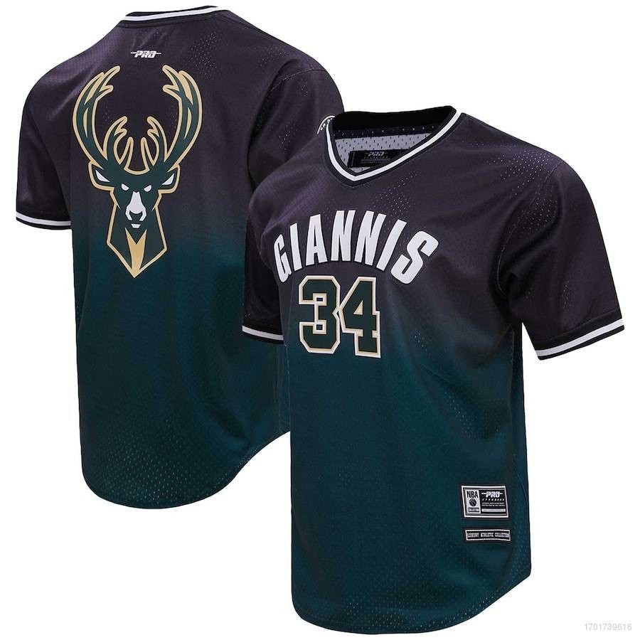 [S-5XL]yun 2023-2024 NBA Milwaukee Bucks Jersey Giannis Post Tshirt Fans Short Sleeve Sports Tee Uni