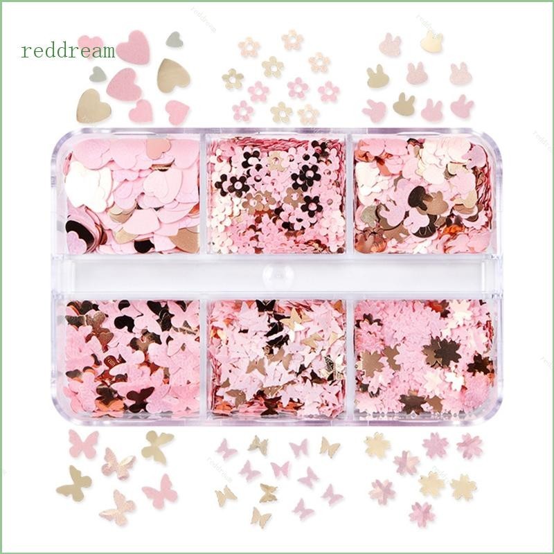 Redd ผสม Confetti Glitter แม่พิมพ์ซิลิโคนฟิลเลอร์ตกแต่งเล็บแต่งหน้า