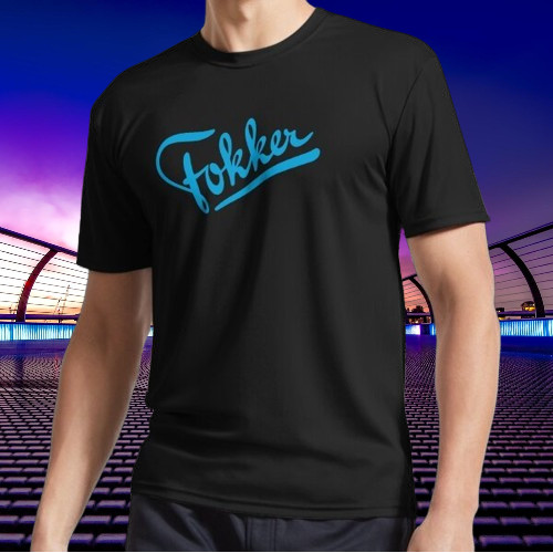 สไตล์ใหม่ Fokker Logo Active T-Shirt Funny Men