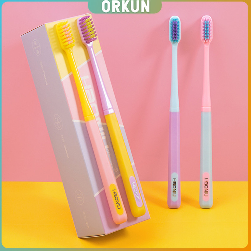 Orkun แปรงสีฟัน สีพาสเทล สไตล์ญี่ปุ่น สวย น่ารัก น่าใช้ พร้อมส่ง ราคาต่อ ชิ้น Ice cream toothbrush