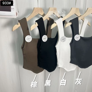 #040 เสื้อกล้าม สายเดี่ยว เอวเว้า มีฟองน้ำ