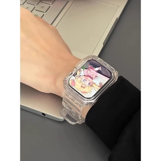 Clear Band + เคสสําหรับ Huawei Watch Fit 5 Fit 4 อุปกรณ์เสริมสายรัดโปร่งใสนุ่มเปลี่ยนสายนาฬิกาสําหรับ Huawei Watch fit3 Band