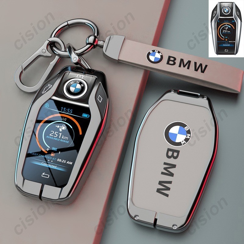 Nappa Cowhide ของแท้หนังสังกะสีกุญแจรถสมาร์ทจอแสดงผลหน้าจอระยะไกล Fob Shell TPU สําหรับ BMW 5 7 Series X3 X4 X5 X7 G11 G12 G30 G31 G32 I8 I12 I15 G01