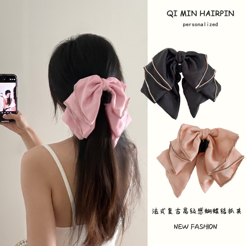 2024 Retro Temperament High-End Feeling Bow Grip Clip