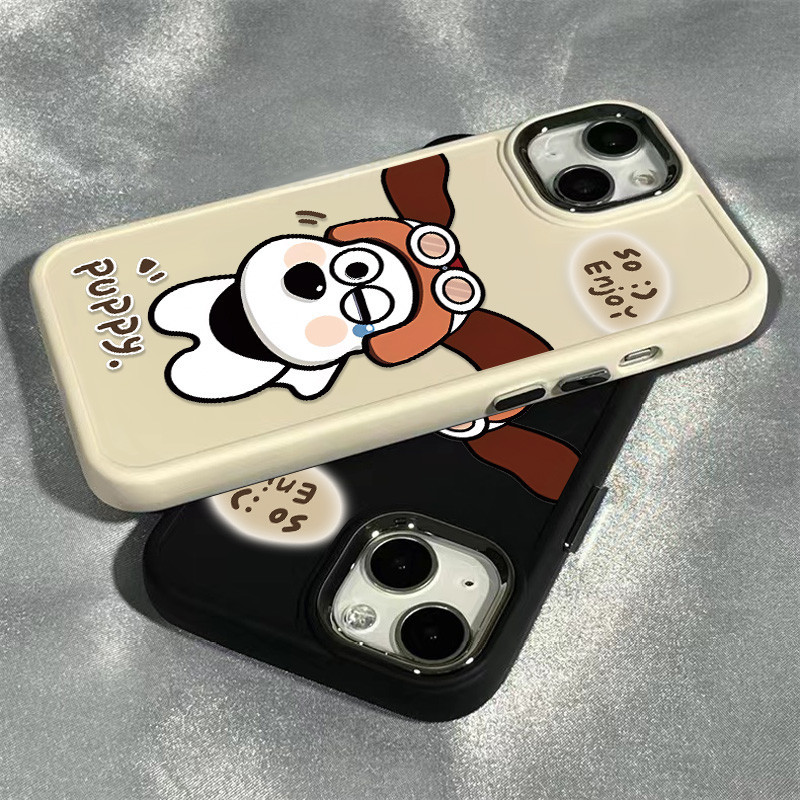 การ์ตูน Flying Little Dog เคสโทรศัพท์สําหรับ IPhone 15 13 14 12 11 Pro X XR Xs Max 7/8 Plus Se2020 Ultrathin นุ่มกันกระแทกตกป้องกันเปลือกโทรศัพท์มือถือ
