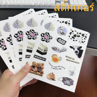 สติ๊กเกอร์ PVC สติ๊กเกอร์ไดคัท สติกเกอร์ กันน้ำ sticker PVCหมี เกาหลี ติดเคส โน๊ตบุ๊ค สติกเกอร์ตกแต่ง. สติ๊กเกอร์ 1