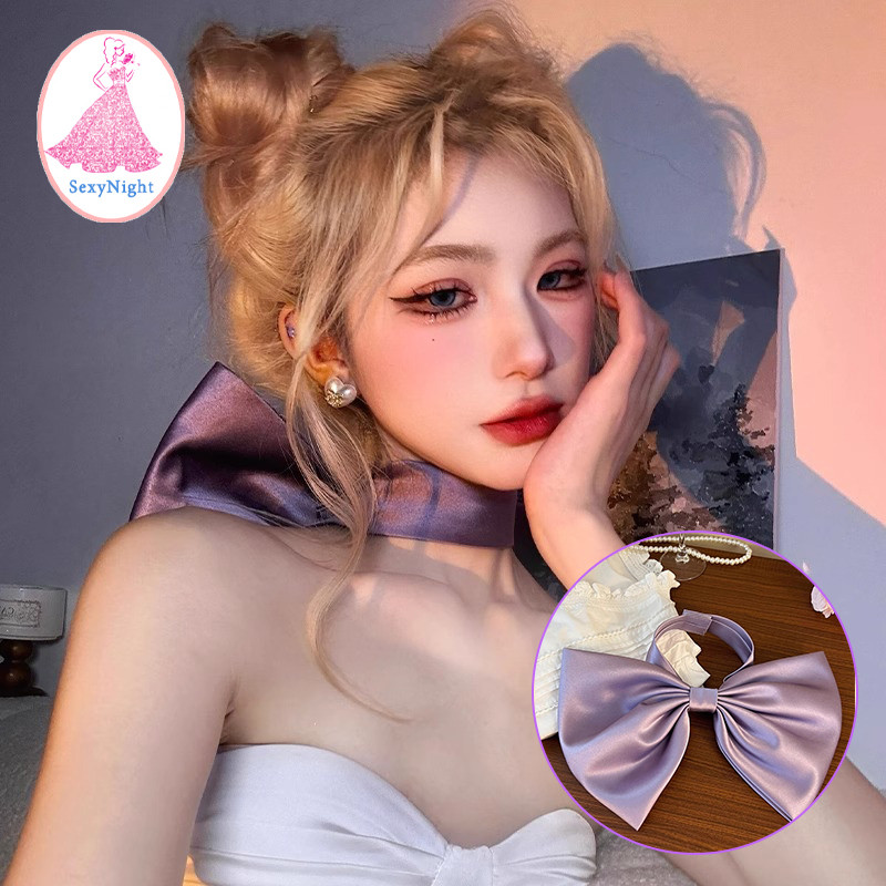 SexyNight 🎀🎀 สร้อยคอโบว์ใหญ่ โบว์อันสง่างาม สร้อยคอน่ารัก ราคาถูก พร้อมส่งจากไทย