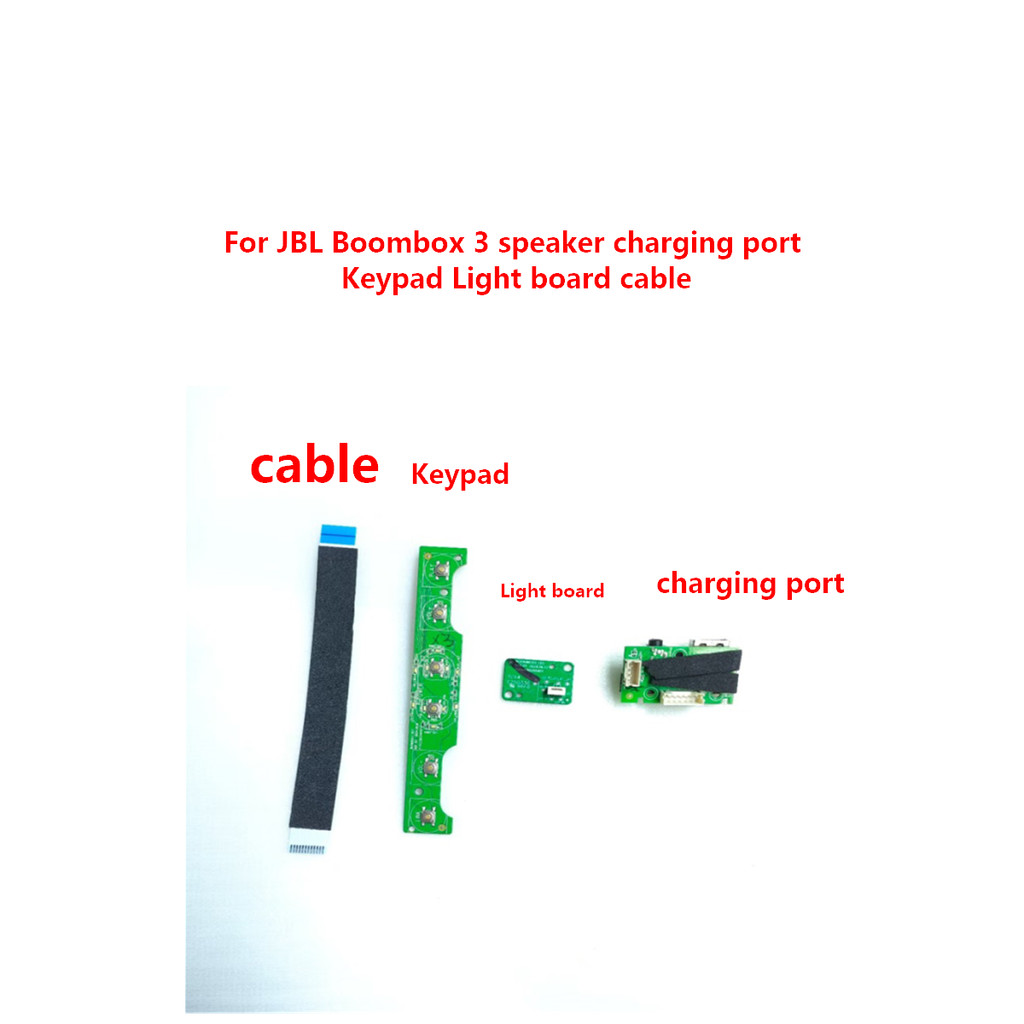 อะไหล่ PCB ดั้งเดิมสําหรับ JBL Boombox 3 ลําโพงบลูทูธพอร์ตชาร์จปุ่มกดสายบอร์ดไฟ Boombox III ชิ้นส่วน