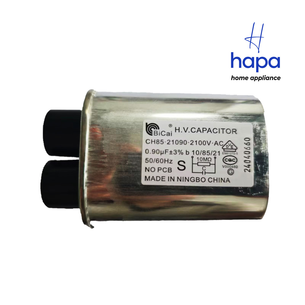 QSJZHY 2100V.AC 0.9uF 50/60Hz CH85.21090 แรงดันไฟฟ้าสูง HV CAPACITOR เตาอบไมโครเวฟอะไหล่