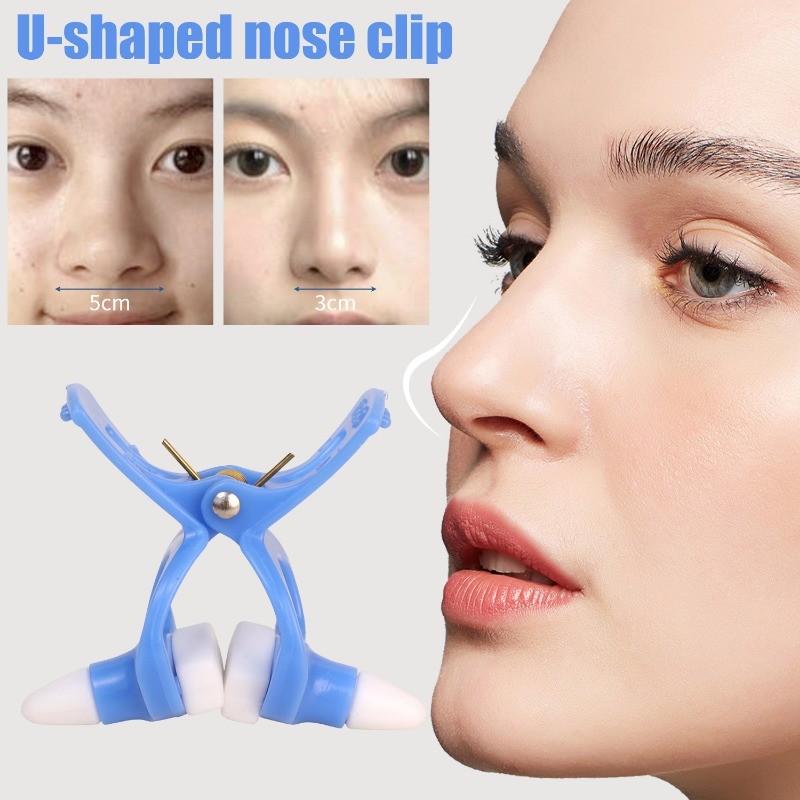 จมูกแคบ Wing U-Shaped Nose Corrector - คลิปยกจมูกความงามไร้ความเจ็บปวด - เครื่องหนีบผม - สบาย ปรับได้ - 3d Nose Bridge Booster - Celebrity Nose Shaper