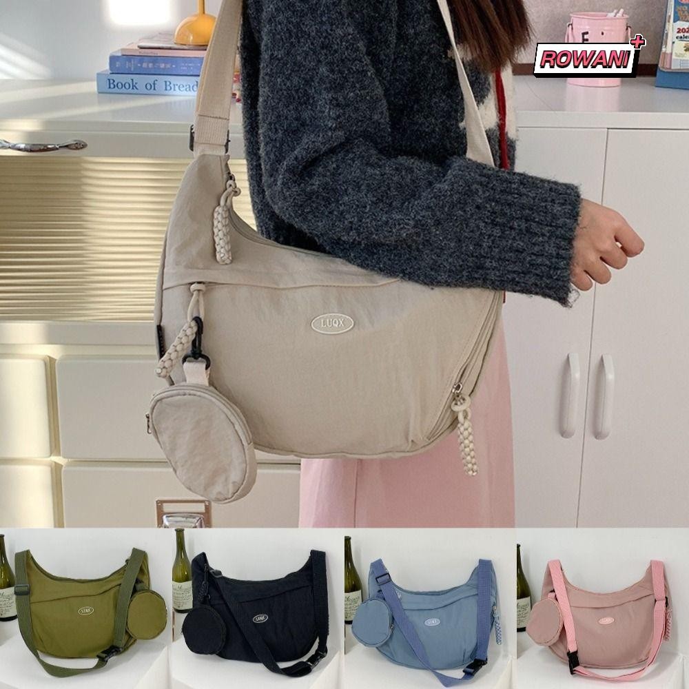 ROWAN1 กระเป๋าออกกําลังกายสําหรับเล่นกีฬากระเป๋าสะพายข้างสีทึบ