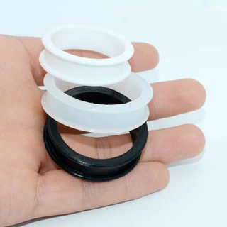 1 คู่ซิลิโคนอ่อนนุ่มสีดําสีขาวโปร่งใส Auricle เนื้อสีหู Expander เจาะหู Expander 4-50 มม.