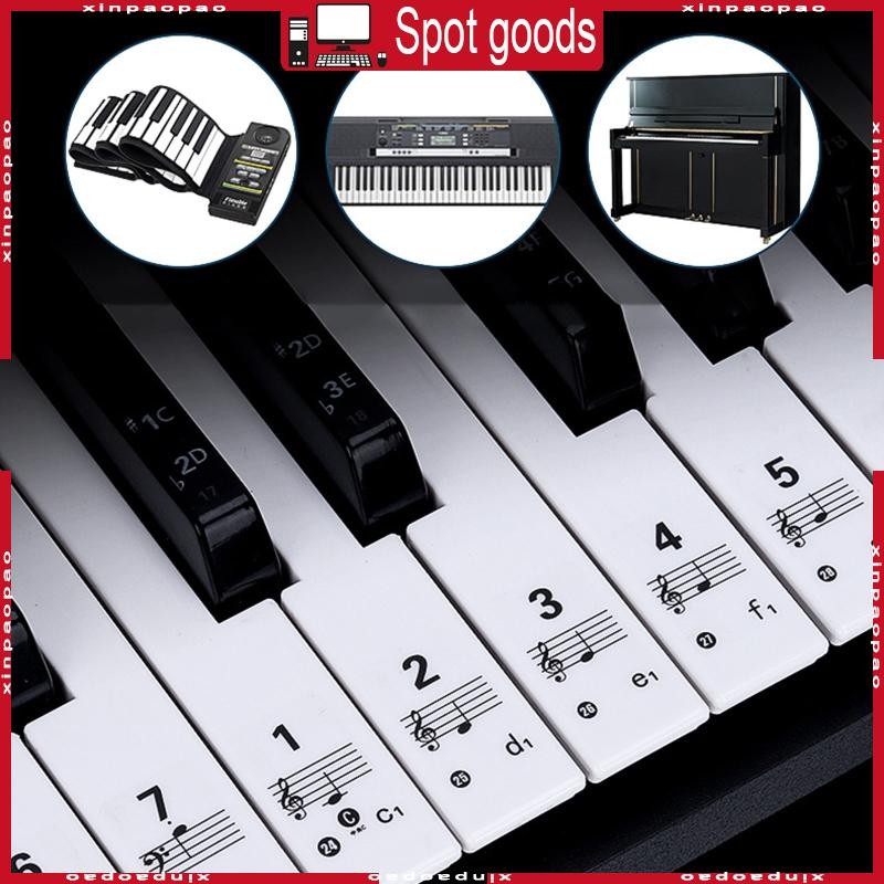54/61/88 Keys Piano Keyboard Stickers Electronic Keyboard for Key Piano Stave