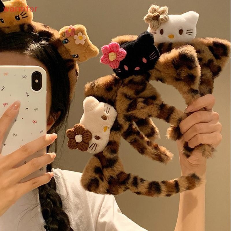 (warmfor) หูน่ารักผู้หญิงล้างหน้ากิ๊บตุ๊กตาเรียบง่ายสุดน่ารักสาวหัวใจอุปกรณ์ผม Hairband