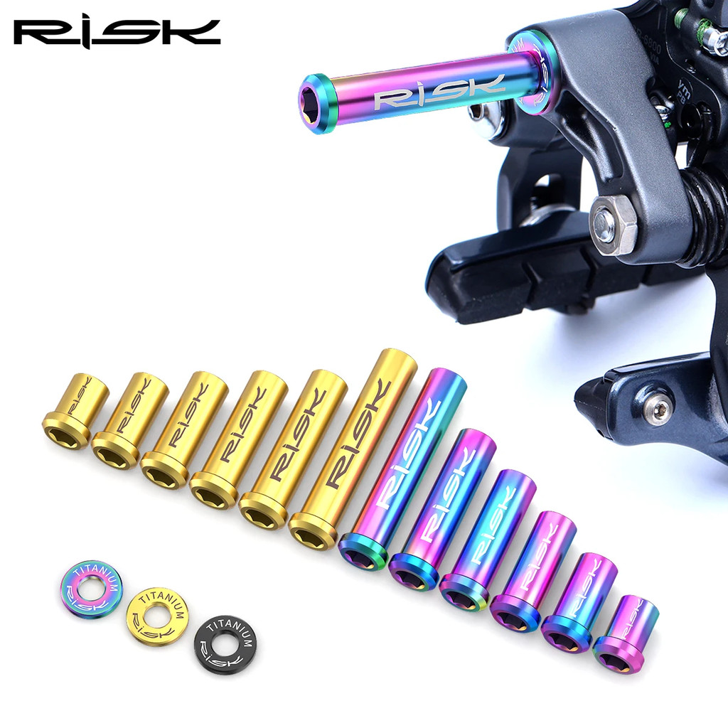 Risk M6x10 15 20 25 30 40 มม.ไทเทเนียมจักรยานเสือหมอบ C เบรค Calipers Bolt สําหรับ Shimano 105/ULTEGRA/DURA ACE จักรยานดิสก์เบรกสกรู