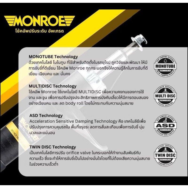 Monroe OE spectrum โช๊คอัพ SUZUKI XL7 ปี 2020 - On มอนโร OEspectrum โช้คอัพ ซูซิกิ XL 7 ( คู่หน้า คู่หลัง ซ้าย ขวา ) - รูปที่ 5