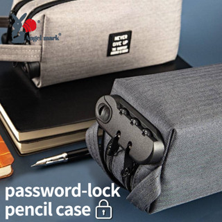รหัสผ่านล็อคกรณีดินสอความจุขนาดใหญ่กระเป๋าสองชั้น