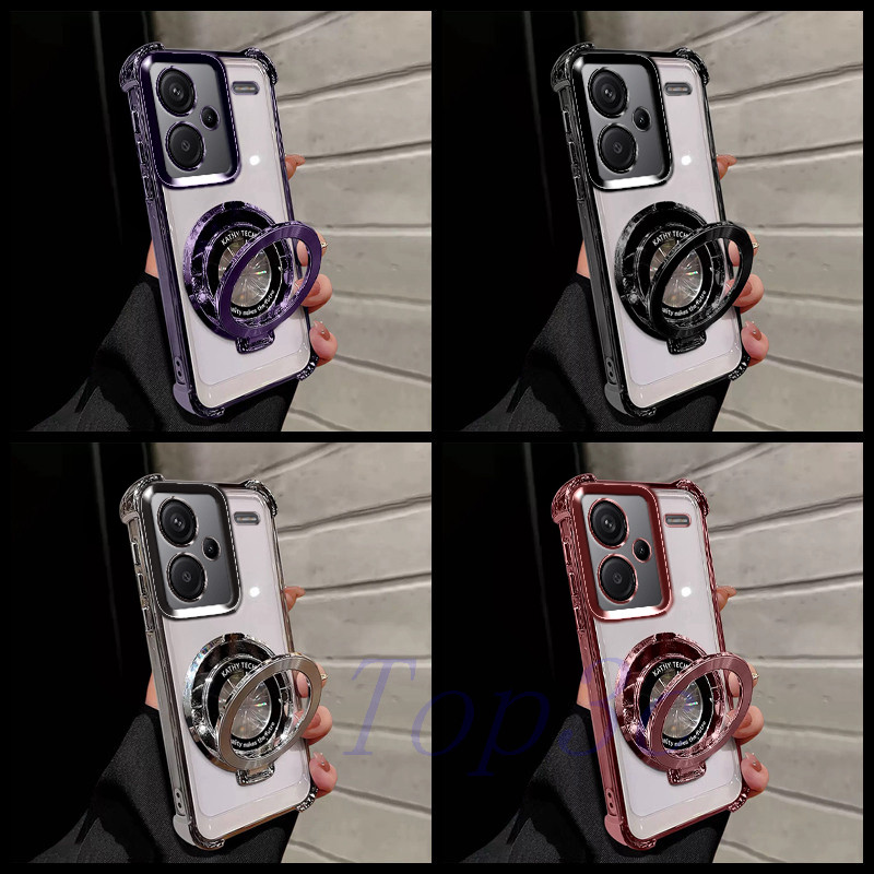 เคส Redmi Note 13 Pro Plus Bracket สไตล์ถุงลมนิรภัยป้องกันการตกเคสโทรศัพท์โปร่งใส CDSJ ราคา ถูกที่สุด ดีลบีเคเค แกลเลอรีภาพที่ 2