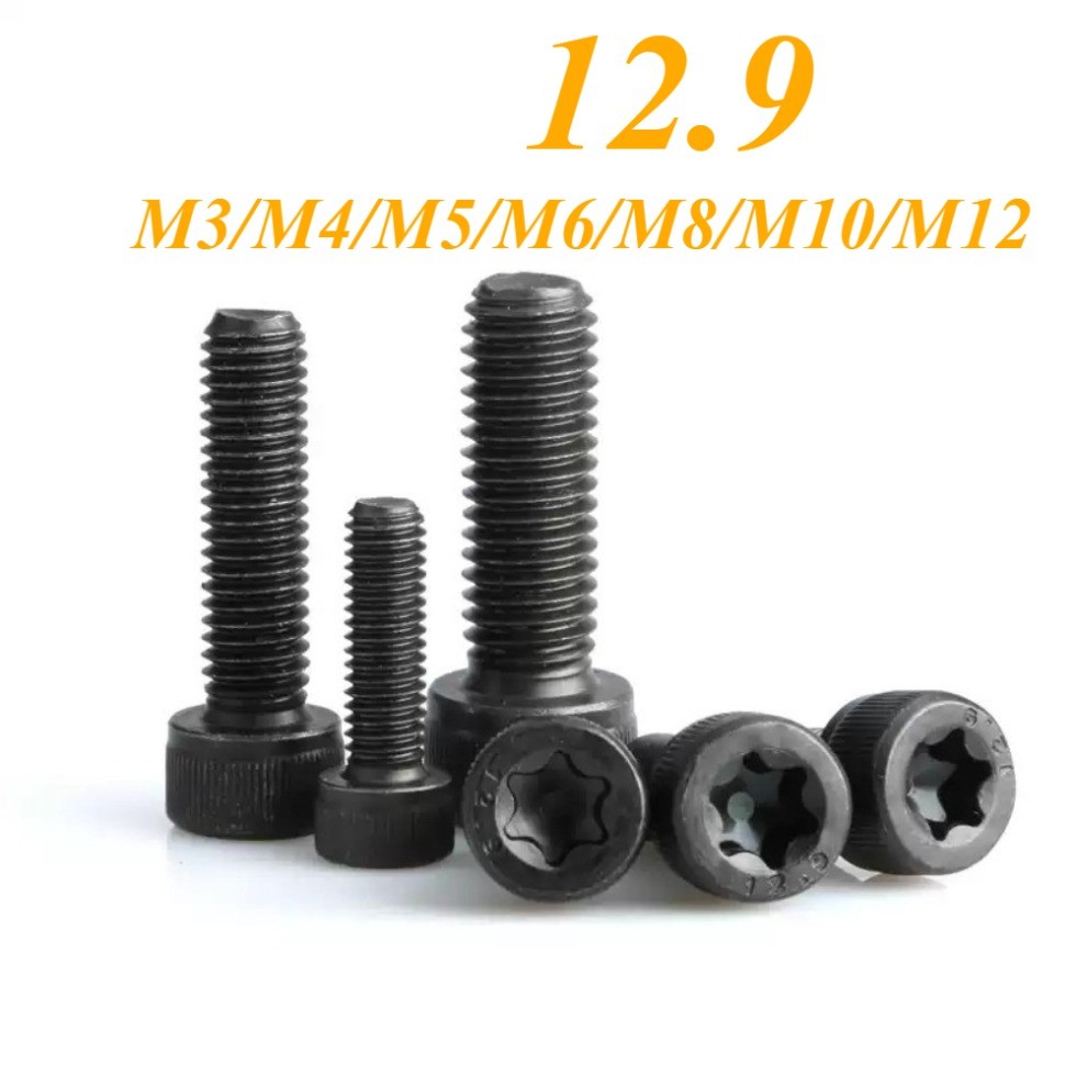 12.9 เกรด Torx ถ้วยหัวซ็อกเก็ตหกเหลี่ยม Bolt หัวทรงกระบอก Bolt M3/M4/M5/M6/M8/M10/M12