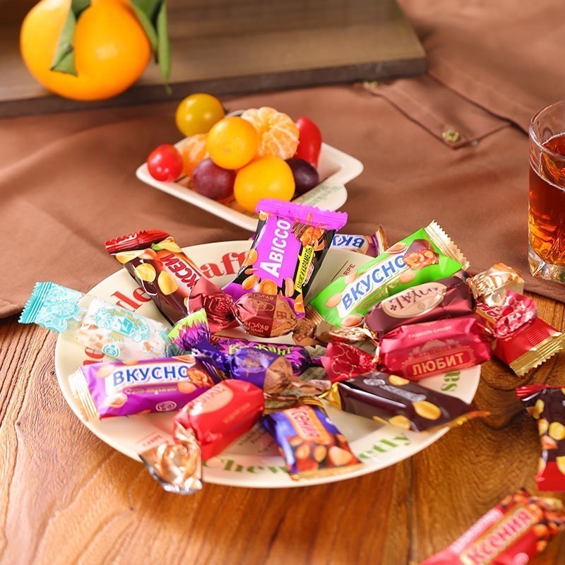 ใหม่ ขนมช็อคโกเเลตรัสเซีย ขนมตุ๊บตั๊บ ท็อฟฟี่สอดไส้คาราเมล 1 ถุง 500กรัม ประมาณ40-45 ชิ้น คละ อร่อย เคี้ยวเพลิน - รูปที่ 5