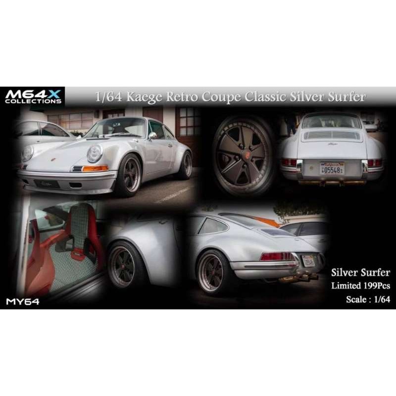 MY64 1/64 Kage Retro Classic 911 SILVER SURFER