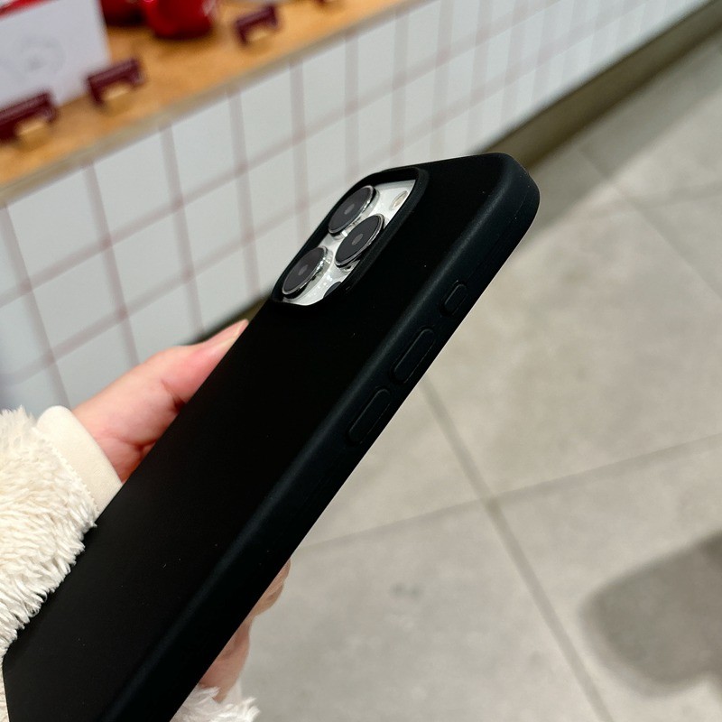Real Liquid SiliconAnti paste และกันน้ํา Ultra Soft Strong Magnetic Velvet Non-slip Casing Case สําหรับ Apple Ip IPhone 11 12 13 14 15 16 Pro Max 14 15 16 Plus Anti-Fingerprint