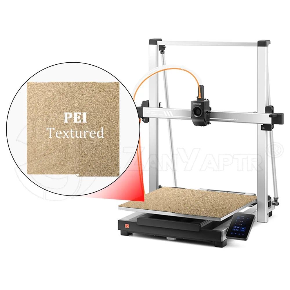 สําหรับ Anycubic Kobra 3 MAX สร้างแผ่น 430X430 มม.ฤดูใบไม้ผลิแผ่นเหล็กแผ่น PEI สองด้านพื้นผิวสําหรับ Anycubic Kobra 3 MAX