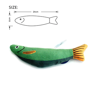 3D จําลอง Catnip ปลาของเล่น Interactive Sounding Plush Goldfish หมอนสําหรับลูกแมว Chew Bite Cat Supplies