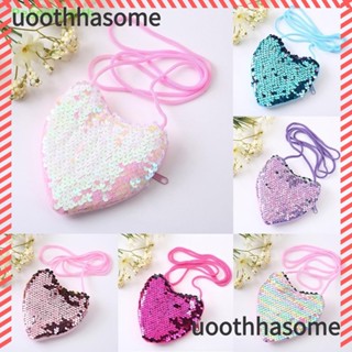 Uoothasome กระเป๋าโท้ทสําหรับเด็ก, มินิน่ารักรูปหัวใจเลื่อมก…