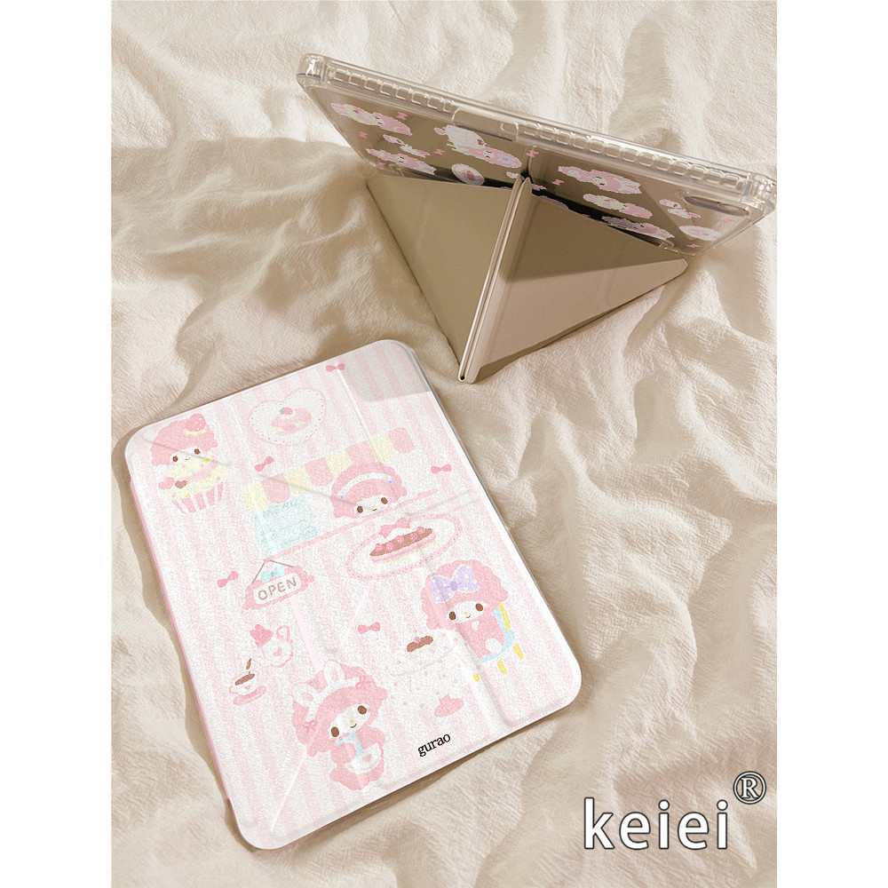 สีชมพู Melody พิมพ์ Y + 30% off ipad10 เคสป้องกัน air6 ช่องเสียบปากกา pro แท็บเล็ต 10.9 หญิง mini7 Apple แท็บเล็ตกรณี iPad เคสไอแพด air4 เคส ipad gen9 เคส ipad case ipad gen 10 case ipad air5  case ipad air 6 ปากกา iPad